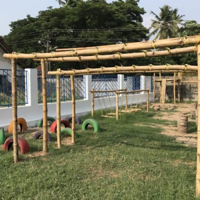 Bamboo playground in India