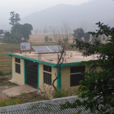 solar panels on health post in nepal